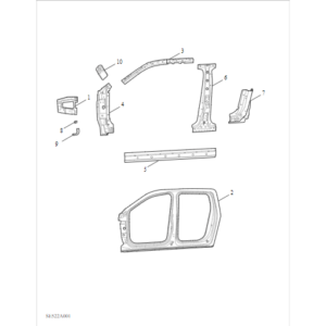 Maxus T90 EV 2021-2024 Outer Framing C00190251-4100