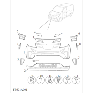 Maxus Deliver 3 2018-2019 Front Bumper B00005257