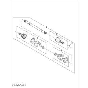 Maxus Deliver 3 2020-2024 Front Half Shaft C00270449