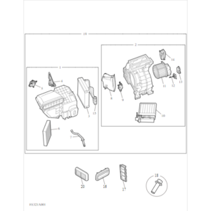 Maxus Deliver 3 2020-2024 Front Interior Hvac Airflow C00509560
