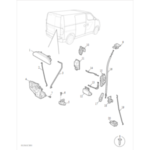 Maxus Deliver 3 2020-2024 Rear Door Handle And Door Lock C00166012