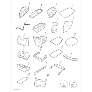 Maxus MIFA 9 2021-2024 Floor Console C00442719-4012