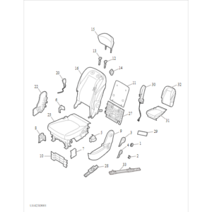 Maxus MIFA 9 2021-2024 Second Rear Single Seat Ï¼Lhï¼ C00372979-2200