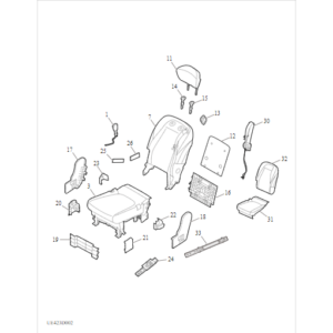 Maxus MIFA 9 2021-2024 Second Rear Single Seat Ï¼Middleï¼ C00372977-2200