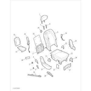 Maxus MIFA 9 2021-2024 Second Rear Single Seat Ï¼Rhï¼ C00372974-2200
