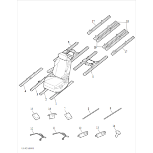 Maxus MIFA 9 2021-2024 Second Row Seat Slide C00589938