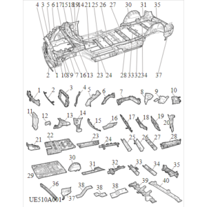 Maxus MIFA 9 2021-2024 Body Lower Structure C00344550