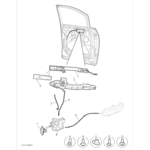 Maxus MIFA 9 2021-2024 Front Door Handle And Lock C00229402