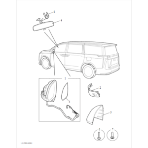 Maxus MIFA 9 2021-2024 Rear View Mirror C00339812