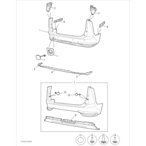 Maxus MIFA 9 2021-2024 Rear Bumper C00065153