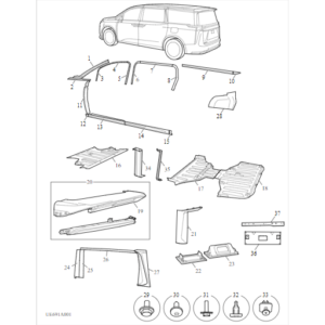 Maxus MIFA 9 2021-2024 Body Exterior Trim C00060043