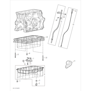 Maxus Deliver 9 2019-2024 Sump&Oil Suction Pipe & Dipstick C00184780