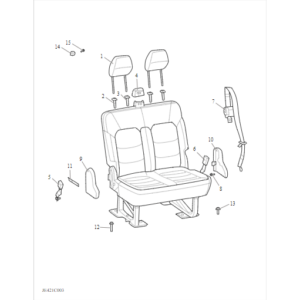 Maxus Deliver 9 2019-2024 Rear Roll Double Seat C00561176