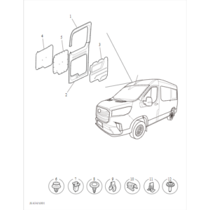 Maxus Deliver 9 2019-2024 Side Sliding Door Trim B00004653