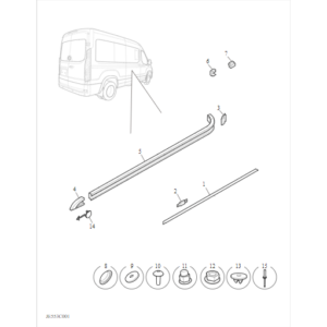 Maxus Deliver 9 2019-2024 Side Sliding Door Handle And Door Lock C00051007