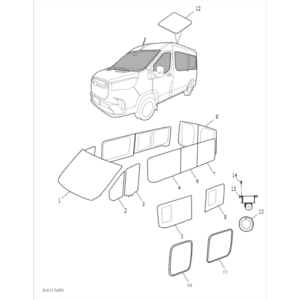 Right Side Lower Blindspot Mirror Glass With Base – Fit Maxus Delivery 9 2020-2024 – TCDMS